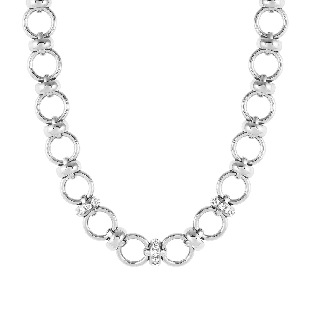 UNCONDITIONALLY NECKLACE 029101/001 STAINLESS STEEL CHAIN WITH CZ