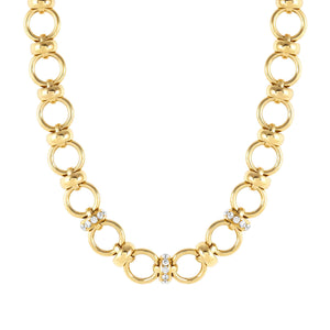 UNCONDITIONALLY NECKLACE 029101/012 GOLD CHAIN WITH CZ