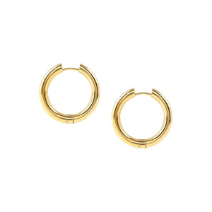 UNCONDITIONALLY EARRINGS 029103/012 GOLD HOOPS WITH CZ