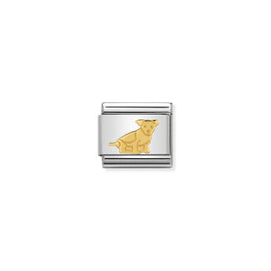 COMPOSABLE CLASSIC LINK 030112/33 SEATED DOG IN 18K GOLD