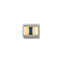 Load image into Gallery viewer, COMPOSABLE CLASSIC LINK 030201/09 BLUE LETTER I IN 18K GOLD &amp; ENAMEL
