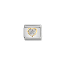 Load image into Gallery viewer, COMPOSABLE CLASSIC LINK 030220/02 HEART WITH GLITTER ENAMEL IN 18K GOLD
