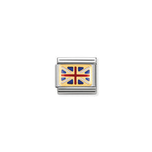 Load image into Gallery viewer, COMPOSABLE CLASSIC LINK 030234/06 GREAT BRITAIN FLAG IN 18K GOLD AND ENAMEL
