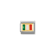 Load image into Gallery viewer, COMPOSABLE CLASSIC LINK 030234/10 IRELAND FLAG IN 18K GOLD AND ENAMEL
