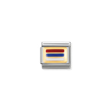 Load image into Gallery viewer, COMPOSABLE CLASSIC LINK 030234/44 SERBIA FLAG IN 18K GOLD AND ENAMEL
