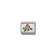 Load image into Gallery viewer, COMPOSABLE CLASSIC LINK 030278/15 VIOLET 18K GOLD AND ENAMEL

