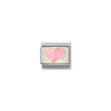 Load image into Gallery viewer, COMPOSABLE CLASSIC LINK 030283/21 PINK HEART IN GOLD
