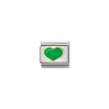 Load image into Gallery viewer, COMPOSABLE CLASSIC LINK 030283/23 GREEN HEART IN GOLD
