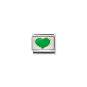 COMPOSABLE CLASSIC LINK 030283/23 GREEN HEART IN GOLD