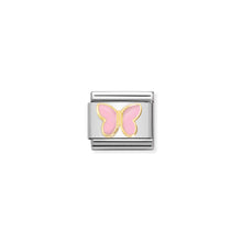 Load image into Gallery viewer, COMPOSABLE CLASSIC LINK 030285/59 PINK BUTTERFLY IN GOLD
