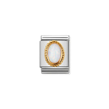 Load image into Gallery viewer, COMPOSABLE &lt;STRONG&gt;BIG LINK&lt;/STRONG&gt; 032508/07 WHITE OPAL IN 18K GOLD
