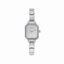 Load image into Gallery viewer, WATCH 076030/023 STAINLESS STEEL &amp; SILVER GLITTER RECTANGULAR DIAL

