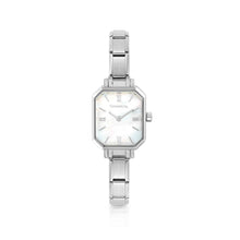 Load image into Gallery viewer, WATCH PARIS 076037/008 STAINLESS STEEL &amp; RECTANGLE MOTHER OF PEARL DIAL
