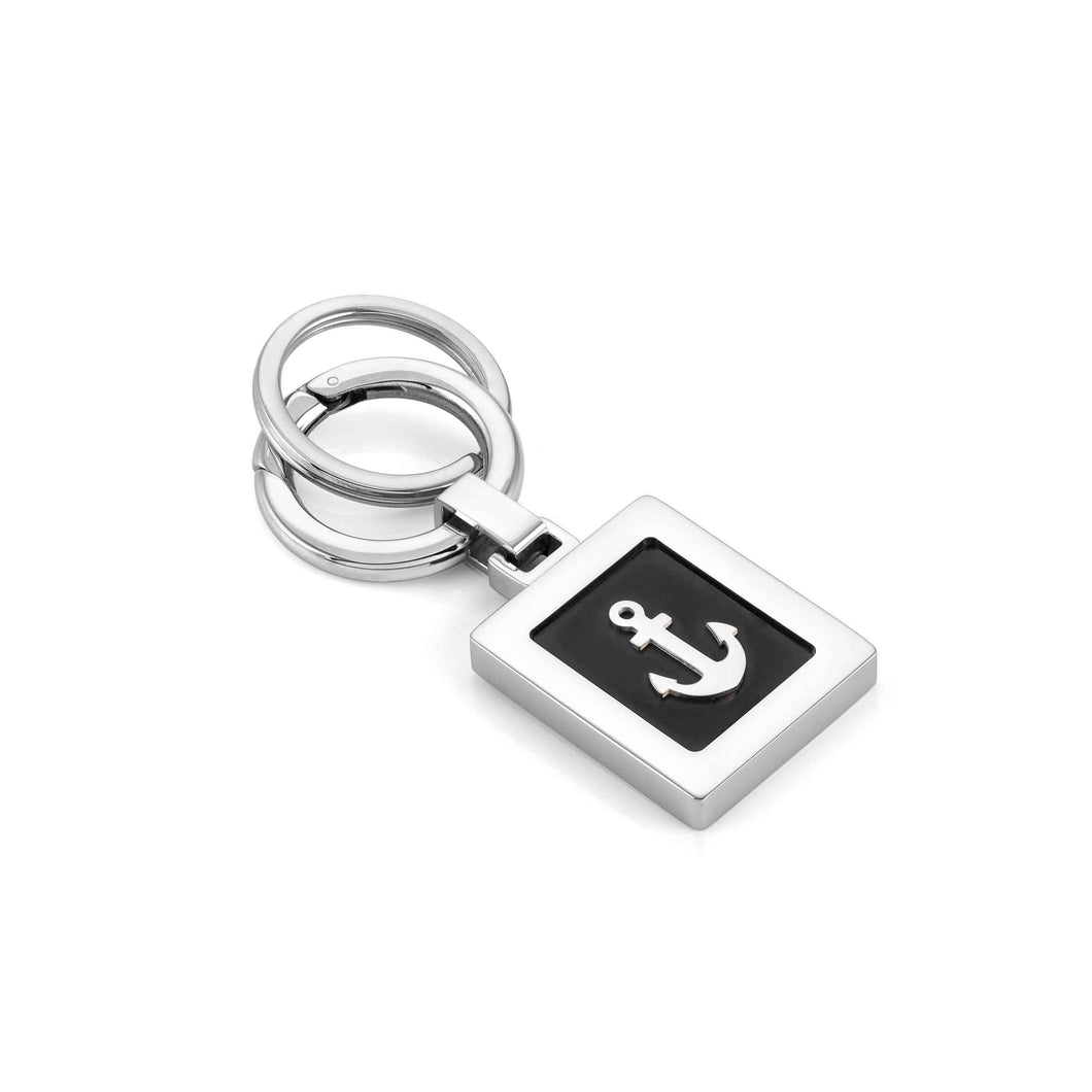 KEYRING 131709/002 ANCHOR STAINLESS STEEL & BLACK PVD