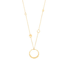 Load image into Gallery viewer, LUNA NECKLACE 140444/012 LONG GOLD &amp; CZ
