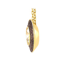 Load image into Gallery viewer, AUREA NECKLACE 145711/024 GOLD CHAMPAGNE / COFFEE CZ
