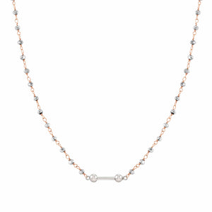 SEIMIA SILVER CRYSTAL NECKLACE 148803/058 WITH ROSE GOLD FINISH