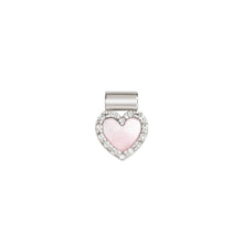 Load image into Gallery viewer, SEIMIA PENDANT 148826/012 HEART IN PINK MOTHER OF PEARL WTIH CZ
