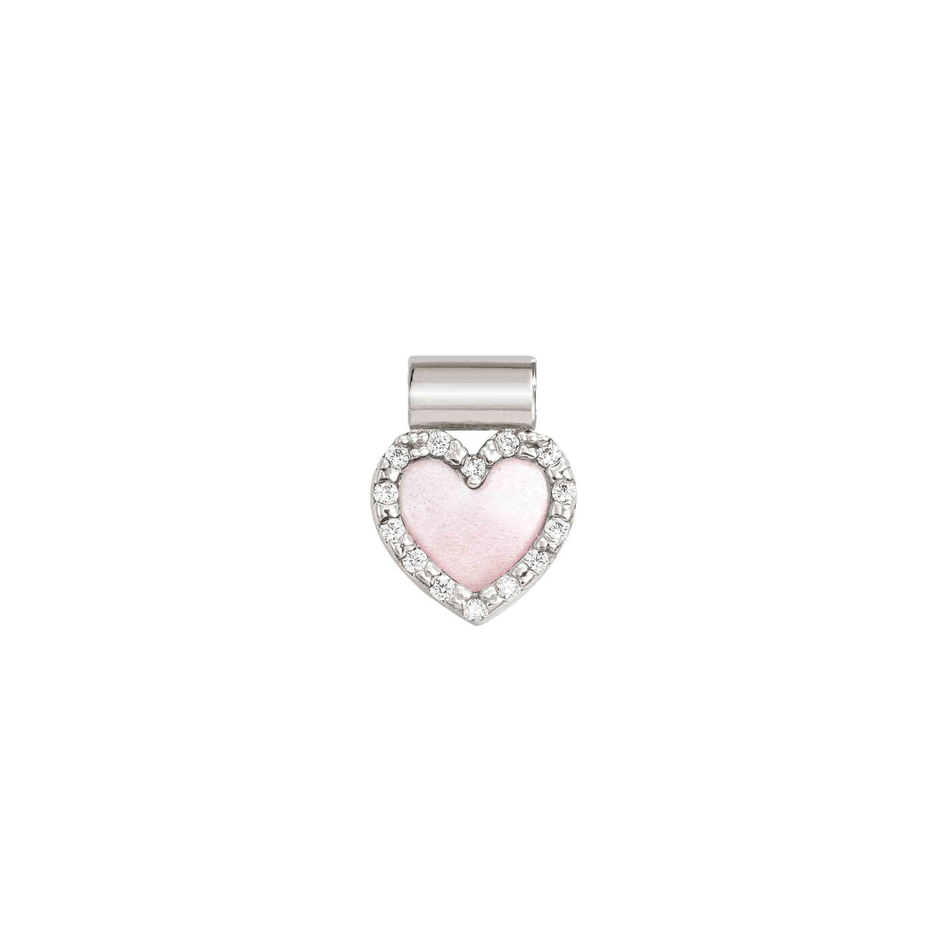 SEIMIA PENDANT 148826/012 HEART IN PINK MOTHER OF PEARL WTIH CZ