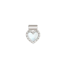 Load image into Gallery viewer, SEIMIA PENDANT 148826/013 HEART IN WHITE MOTHER OF PEARL WTIH CZ
