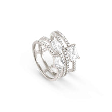 Load image into Gallery viewer, COLOUR WAVE RING 149800/008 SILVER WHITE CZ

