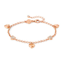 Load image into Gallery viewer, TRUEJOY HEARTS BRACELET 240101/005 ROSE GOLD CHAIN

