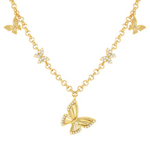 Load image into Gallery viewer, TRUEJOY BUTTERFLY NECKLACE 240102/042 GOLD CHAIN
