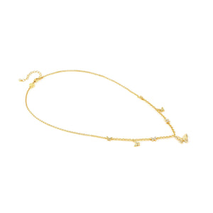 TRUEJOY BUTTERFLY NECKLACE 240102/042 GOLD CHAIN