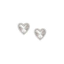 Load image into Gallery viewer, TRUEJOY HEARTS EARRINGS 240104/004 STERLING SILVER
