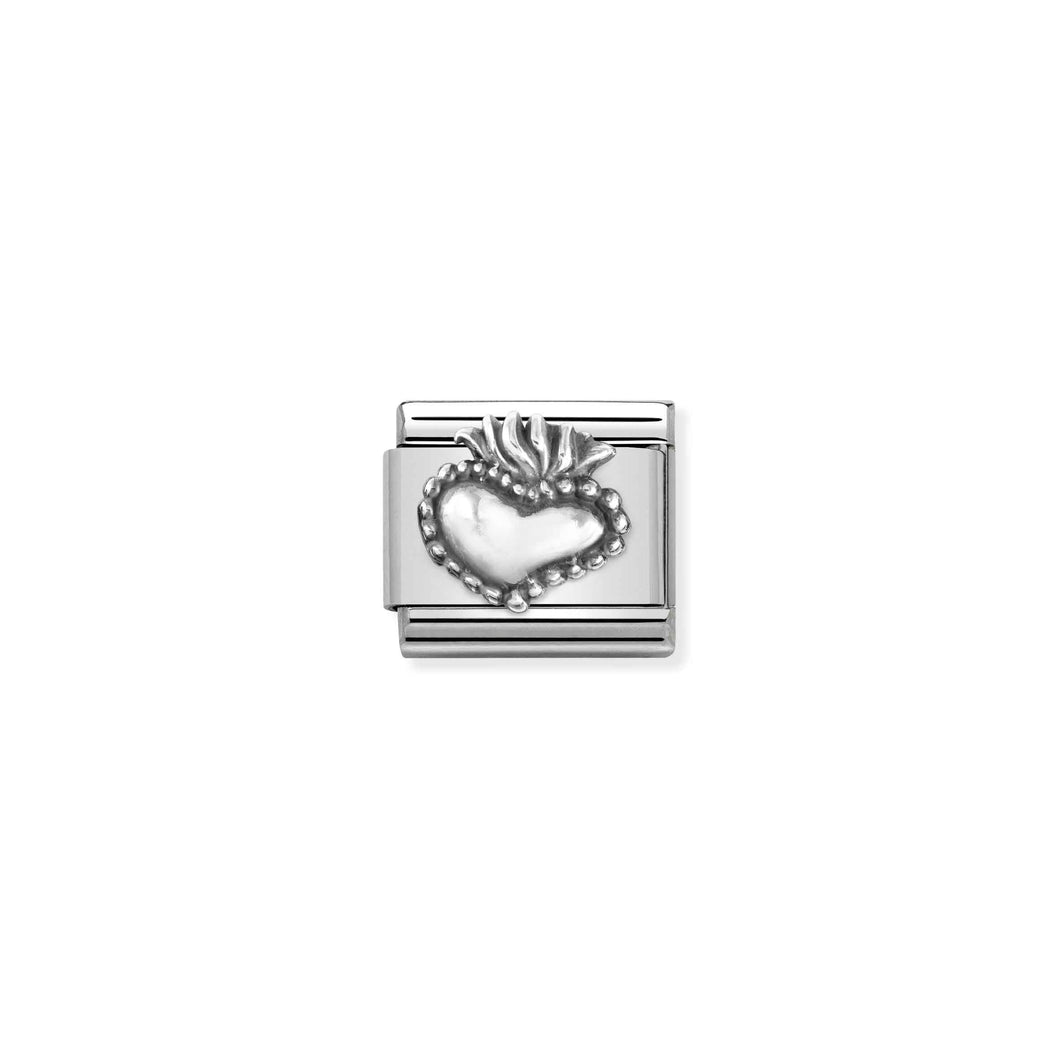 COMPOSABLE CLASSIC LINK 330101/51 SACRED HEART IN SILVER