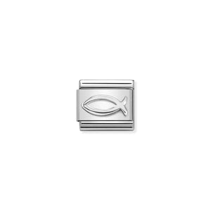 COMPOSABLE CLASSIC LINK 330106/03 ICHTHYS FISH IN SILVER