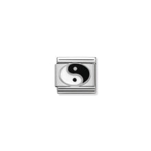 Load image into Gallery viewer, COMPOSABLE CLASSIC LINK 330202/14 YIN YANG IN ENAMEL &amp; 925 SILVER
