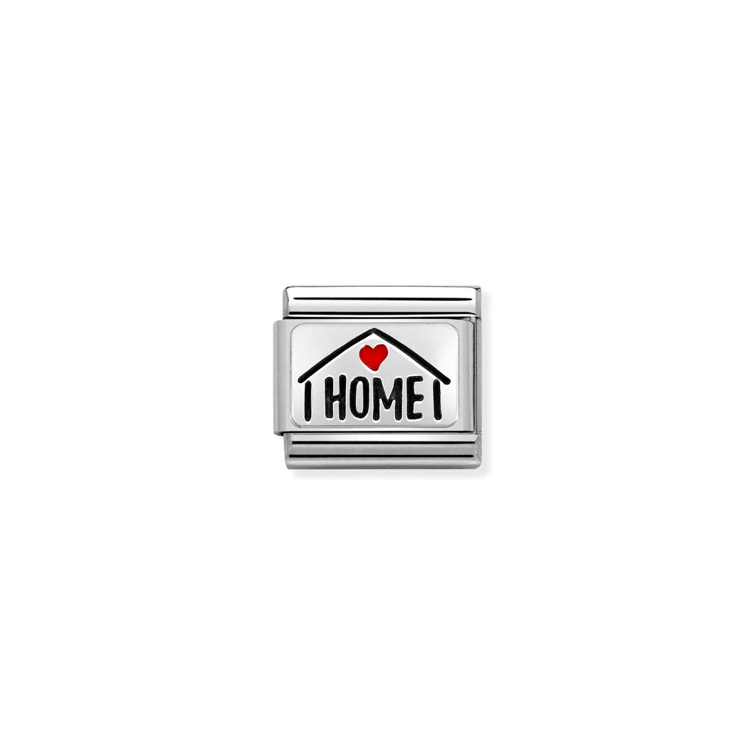 COMPOSABLE CLASSIC LINK 330208/54 HOME WITH HEART IN SILVER