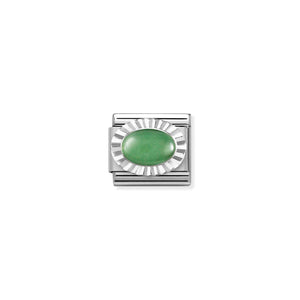 COMPOSABLE CLASSIC LINK 330507/23 GREEN AVENTURINE IN SILVER