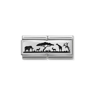 COMPOSABLE CLASSIC DOUBLE LINK 330790/07 AFRICAN SAVANNAH IN 925 SILVER