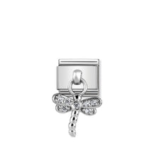 Load image into Gallery viewer, COMPOSABLE CLASSIC LINK 331800/13 DRAGONFLY CHARM WITH CZ &amp; 925 SILVER
