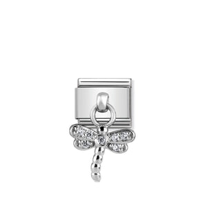 COMPOSABLE CLASSIC LINK 331800/13 DRAGONFLY CHARM WITH CZ & 925 SILVER