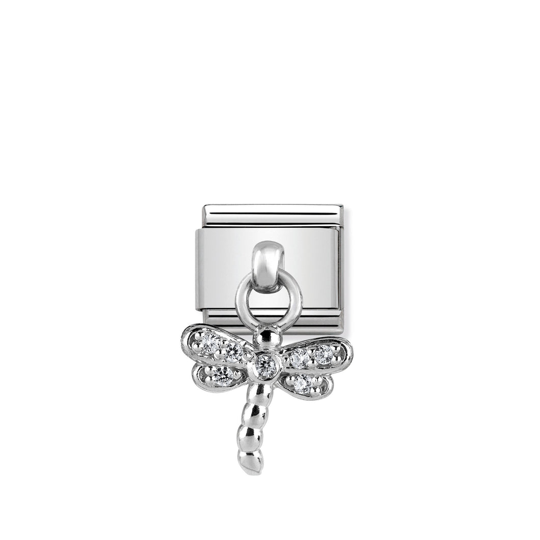 COMPOSABLE CLASSIC LINK 331800/13 DRAGONFLY CHARM WITH CZ & 925 SILVER
