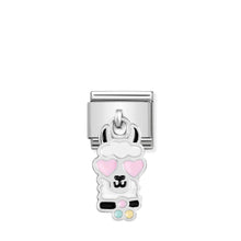 Load image into Gallery viewer, COMPOSABLE CLASSIC LINK 331805/15 LLAMA HEAD CHARM IN ENAMEL &amp; 925 SILVER
