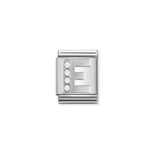 Load image into Gallery viewer, COMPOSABLE &lt;STRONG&gt;BIG LINK&lt;/STRONG&gt; 332301/05 LETTER E IN 925 SILVER AND CZ
