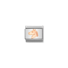 Load image into Gallery viewer, COMPOSABLE CLASSIC LINK 430104/46 HEAD OF HORSE IN 9K ROSE GOLD
