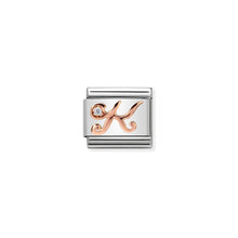 Load image into Gallery viewer, COMPOSABLE CLASSIC LINK 430310/11 LETTER K IN 9K ROSE GOLD
