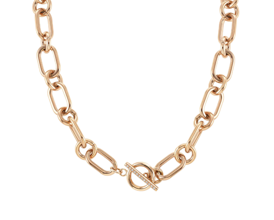 DRUSILLA NECKLACE 028701/011 ROSE GOLD CHAIN WITH CZ