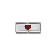 Load image into Gallery viewer, COMPOSABLE CLASSIC DOUBLE LINK 330721/10 RED LOVE HEART IN SILVER
