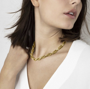 SILHOUETTE NECKLACE 028504/012 GOLD PVD CHAIN