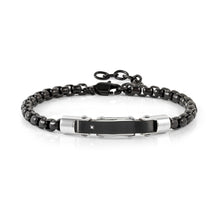 Load image into Gallery viewer, STRONG DIAMOND BRACELET 028321/030 BLACK PVD CHAIN WITH WHITE DIAMOND
