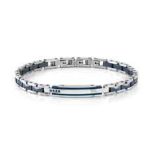 Load image into Gallery viewer, STRONG DIAMOND BRACELET 028325/030 STAINLESS STEEL WITH BLUE PVD &amp; SAPPHIRES
