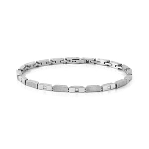 STRONG DIAMOND BRACELET 028327/001 STAINLESS STEEL & WHITE DIAMONDS