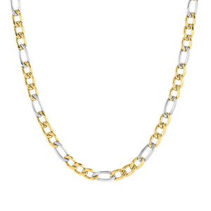 B-YOND NECKLACE 028940/031 GOLD, S/STEEL LGE CURB CHAIN