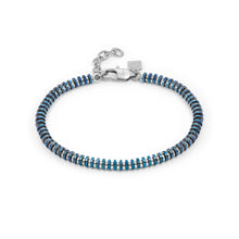 Load image into Gallery viewer, B-YOND BRACELET 028944/016  S/STEEL WASHER LINK BLUE IRIDESCENT PVD CHAIN
